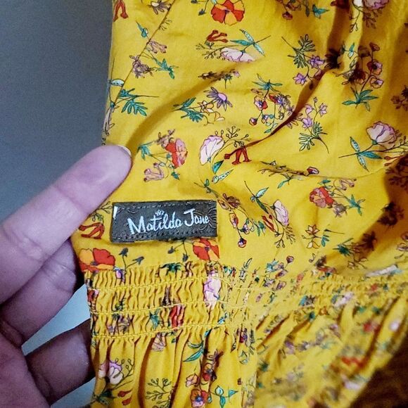 Matilda Jane Fantasy Spring Fantasy Floral Yellow Dress Size Small - Picture 12 of 13